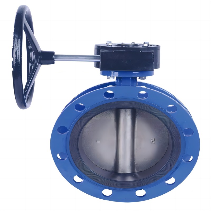 BS/DIN FLANGED BUTTERFLY VALVE WITH GEARBOX
